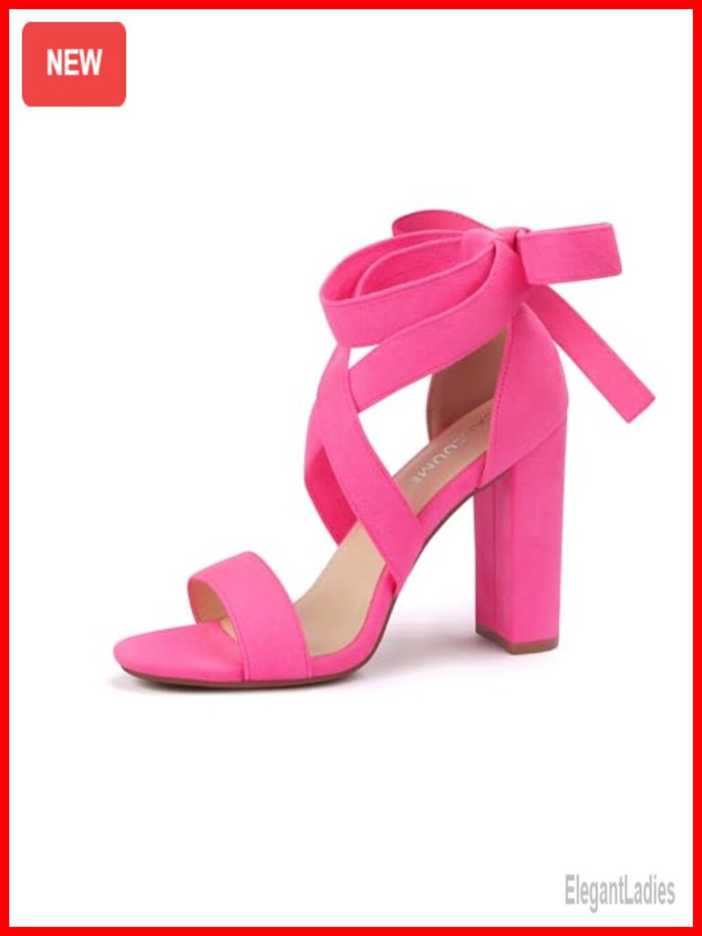 Strappy Chunky Heeled Sandals Lace Up Suede Block Heel Open Toe